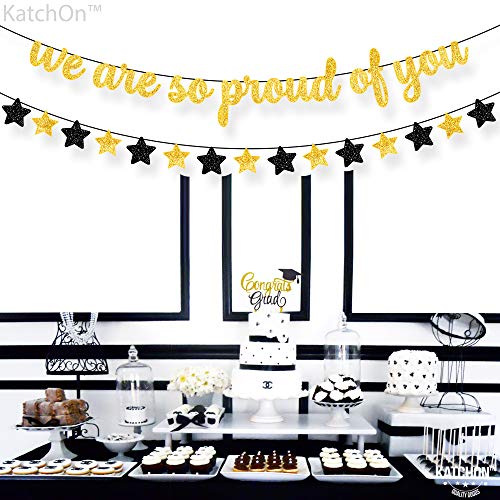 Image of KatchOn, We are So Proud of You Banner - 10 Feet No DIY | Glitter Grad Banners, Graduations Garland, 2026 Graduation Decorations | We are Proud of You Banners, 2026 Graduation Party Decorations