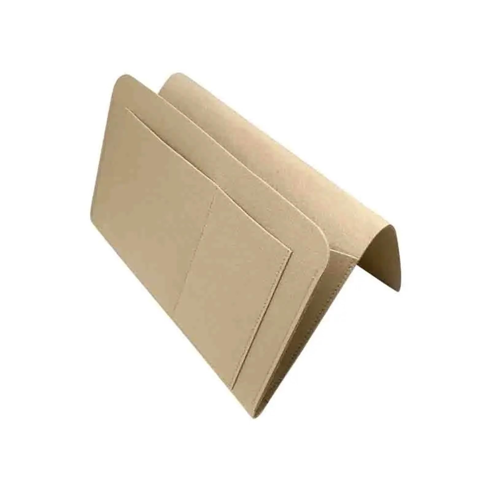 BDFJEDS Couch Armrest Organizer Household Bedroom Bedside Hanging Bags Felt Bed Head Storage Bag Multi Pocket Sofa Portable(Beige)
