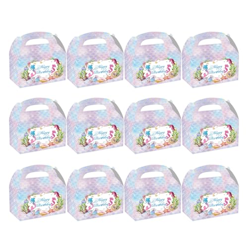 マーメイドパーティー用品 ギフトボックスバッグ 手作り招待状カード フラッグ バナー ケーキインサート 吊り下げ渦巻き 誕生日用 子供用パーティーナプキン