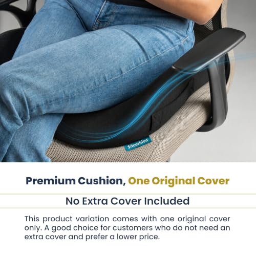 Image of Cooling Seat Cushion for Tailbone Pain Relief, X Large Office Chair Cushion