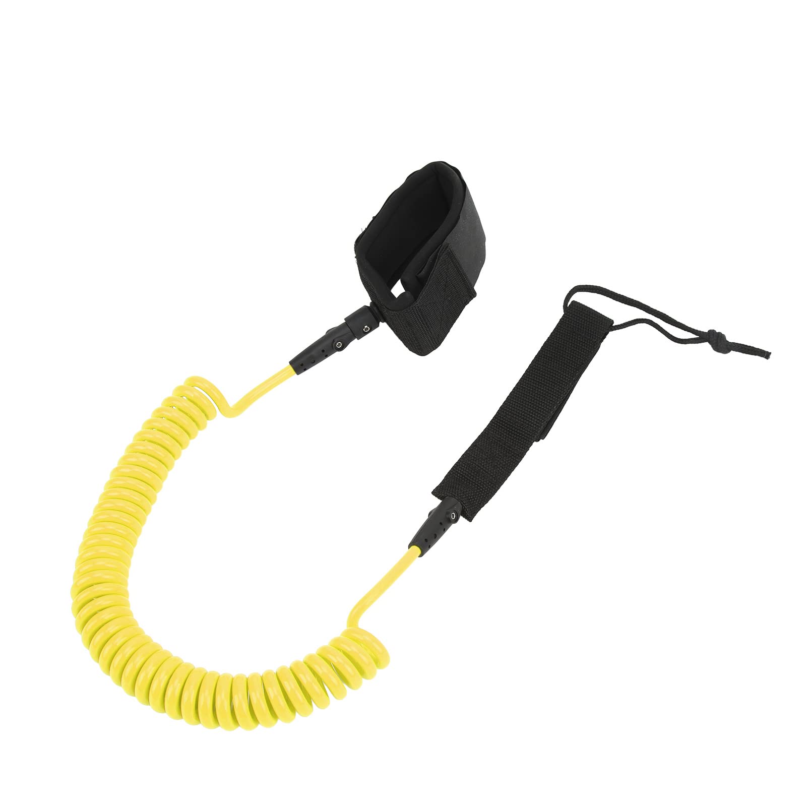 Corde de Pied de Surf 7 Mm 10 Pieds Enroulée Haute élasticité Légère pour Planche de Paddle Planche de SurfNoire, Cette Corde de Pied s'adapte à Toutes Les Chevilles Pendant Le