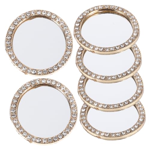 HONMEET 6pcs Phone Camera Mirror Mini Round Selfie Accessory for Streaming Rear Camera Mirror for