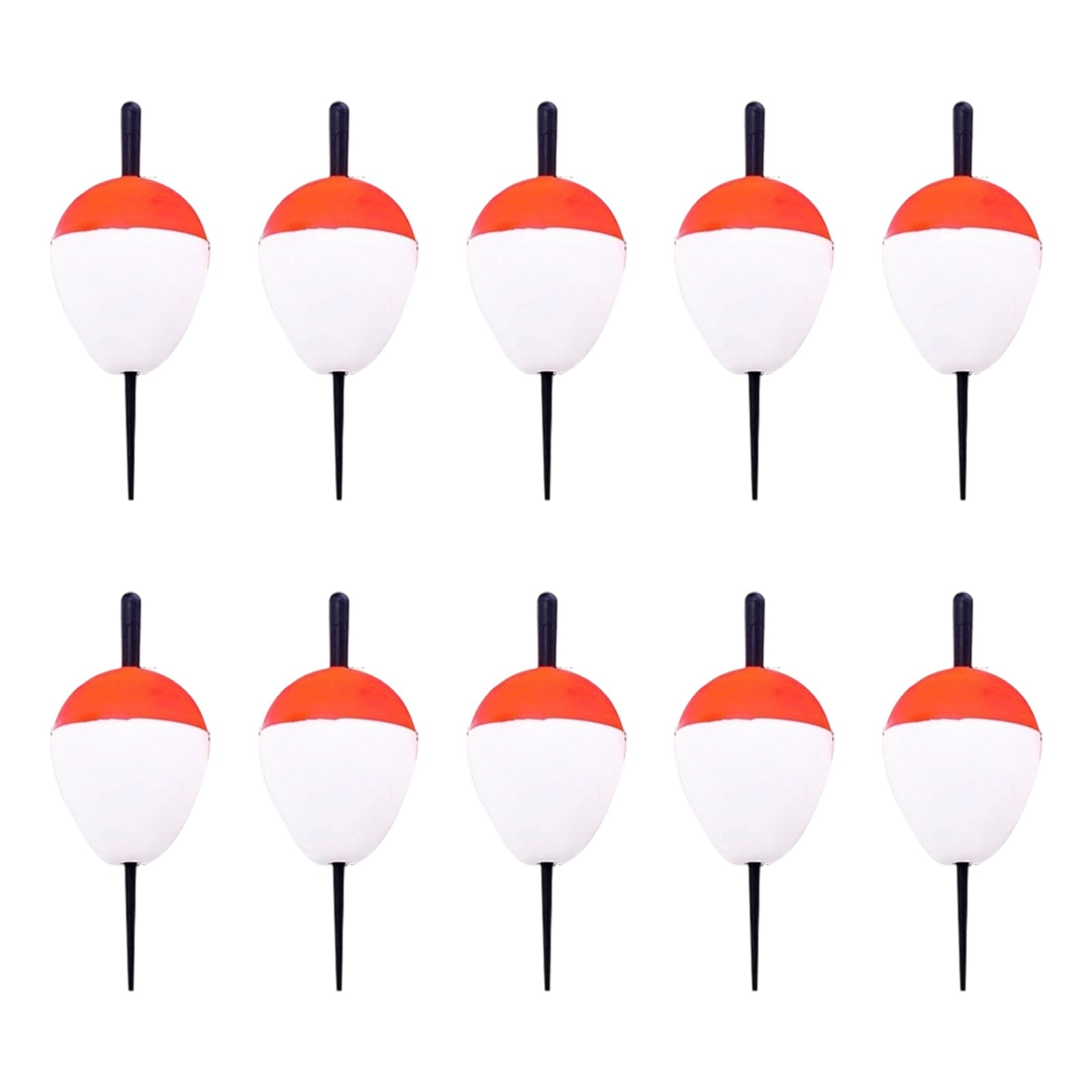 Maxtonser 10Pcs Red and White Bobber Sea Fishing Float Bobber Sea Floating Buoys Fishing Stick Fishing Accessories Enduring