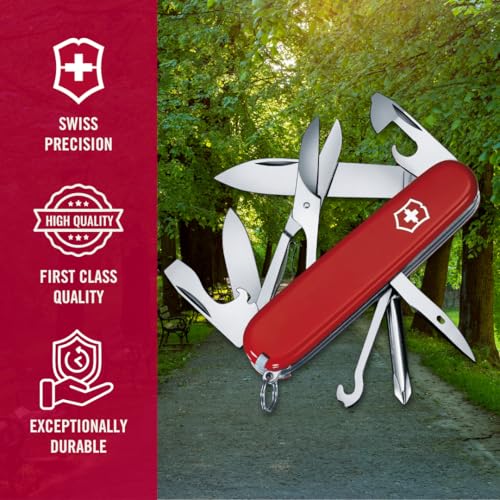 Image of Victorinox Super Tinker Swiss Army,14 Function Pocket Knife, Red | handyman diy craft companion readiness tool