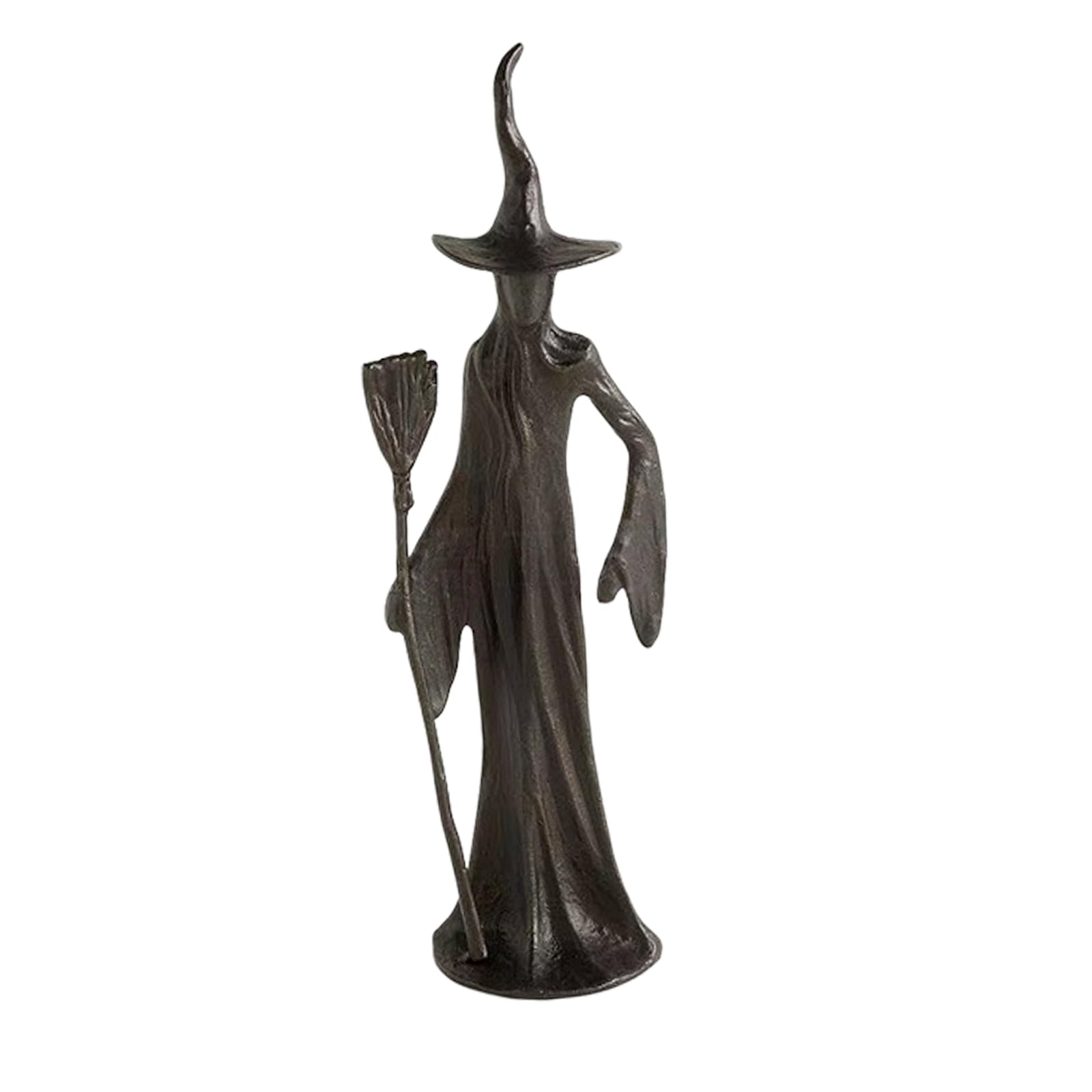 Entryway Halloween Decor Sculpture Matte Black Resin Figurine for Mantel Shelf Tabletop, Gothic Seasonal Home Display Gothic Home Accent Tabletop Display Fall Mantel Decor Shelf Ornament Resin Dark