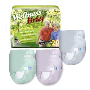 The Original Unique Wellness Brief, Size X-Large (46″–67″ Waist), 20 Count