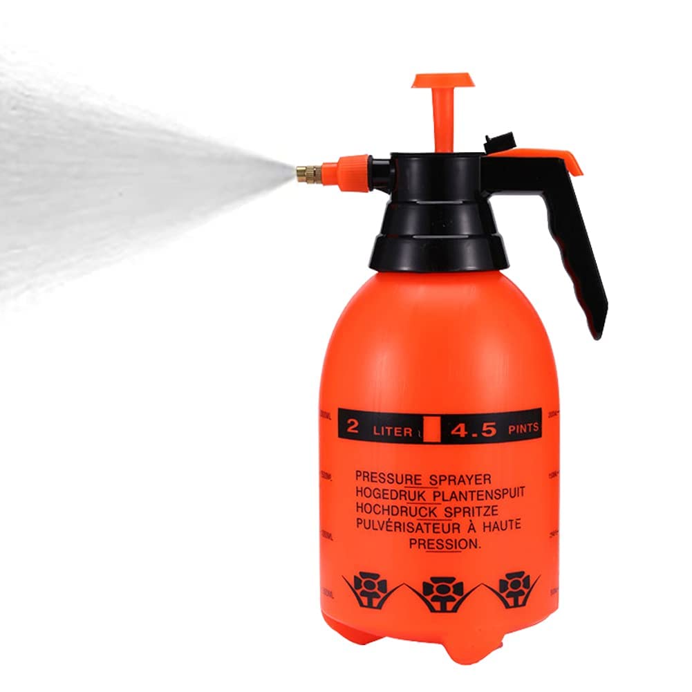 PREMVATI Garden Pressure Sprayer 2-Liter Pump Water Sprayer Bottle Portable One-Hand Grip for General Use Cleaning, Washing | Orange (B0B7F1QHNN) Amazon Price History, Amazon Price Tracker