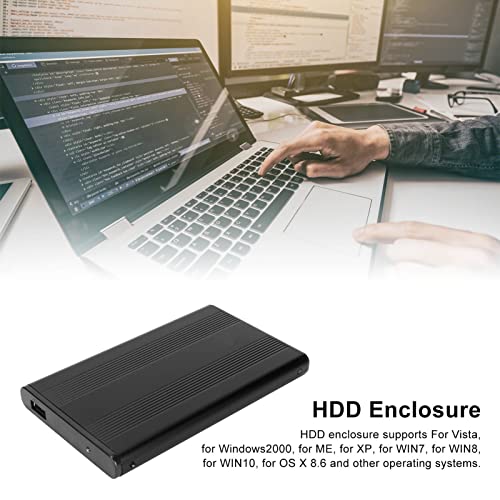 Disque Dur Externe, Disque Dur Portable avec Enceinte HDD Interface USB3.0 2,5 Pouces 5 Gops 2 to Capacité de Disque Dur Anti-Statique SSD Externe pour (Black)