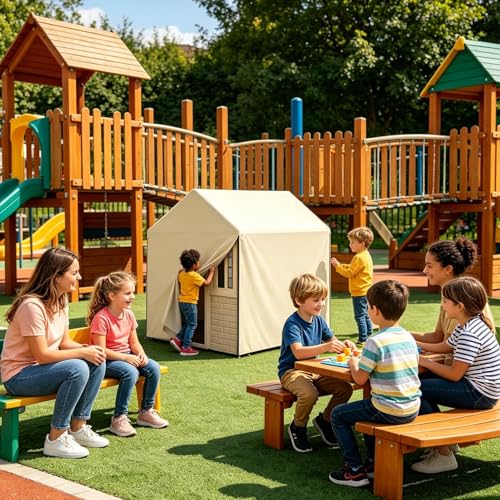 Housse d'extérieur maisonnette enfant imperméable et résistante au vent - 3