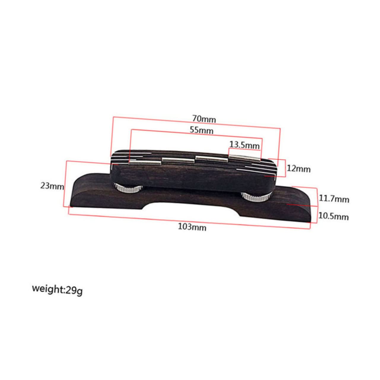 ibasenice Chevalet De Réglable Pour Mandoline Pont Lourd De Quatre Câbles Remplacement Pour Améliorer Action Des Cordes