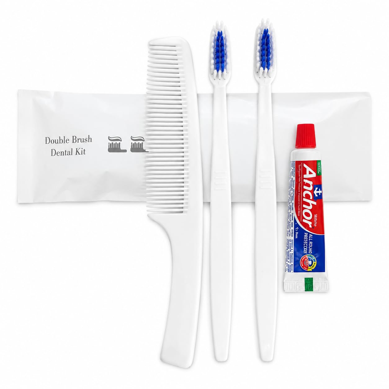 2 Disposable Toothbrushes 1 Toothpaste & 1 Comb | Travel Dental Kit | Hotel Guest Amenity Kit | Oral Care Kit for Hotels Resorts Guest Houses Airbnb Hospitality Supplies-picture-12