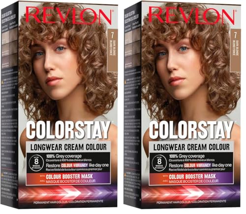 Image of Revlon Colorstay Longwear Permanent Cream Colour, Dark Blonde 7.0 (Pack of 2)