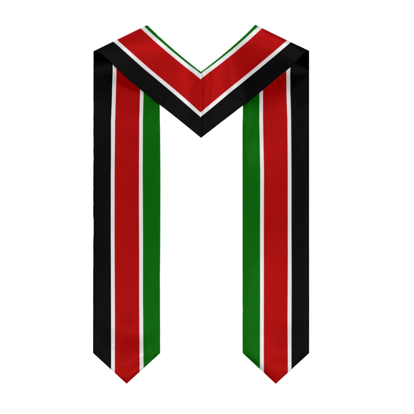 DABOYOZHZH Kenya Flag Graduation Stole Shawl Sash Honor For Study Aboard International Students