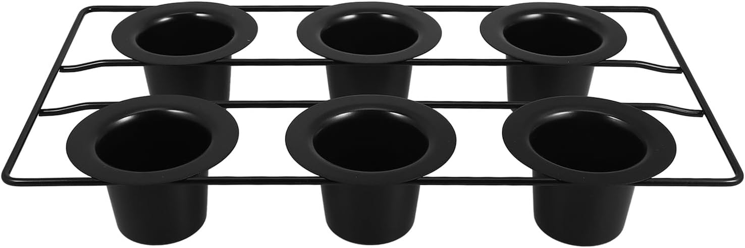 Nonstick Thick Carbon Steel 6-cup Muffin Pan for Oven Baking, Black Nonstick Cupcake Baking Mold, Sturdy Bakeware for Homemade Muffins and Cupcakes, 1pcs