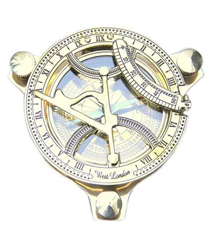 Nautical 4" Sundial Compass Solid Brass Sun Dial (4 inch)-image-48