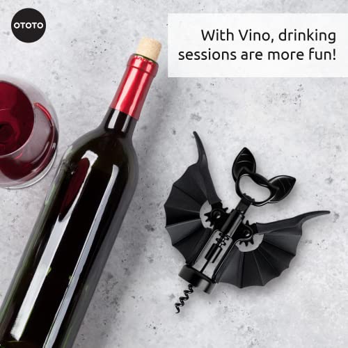 OTOTO Vino Spooky Bat Wine Opener - 2-in-1 Wine & Beer Opener, Corkscrew & Bottle Opener - Goth Accessories & Kitchen Gifts - Perfect Kitchen Accessories & Cool Gadgets - Cosy Home Interiors OTOTO Vino Spooky Bat Wine Opener - 2-in-1 Wine & Beer Opener, Corkscrew & Bottle Opener - Goth Accessories & Kitchen Gifts - Perfect Kitchen Accessories & Cool Gadgets - Image 7