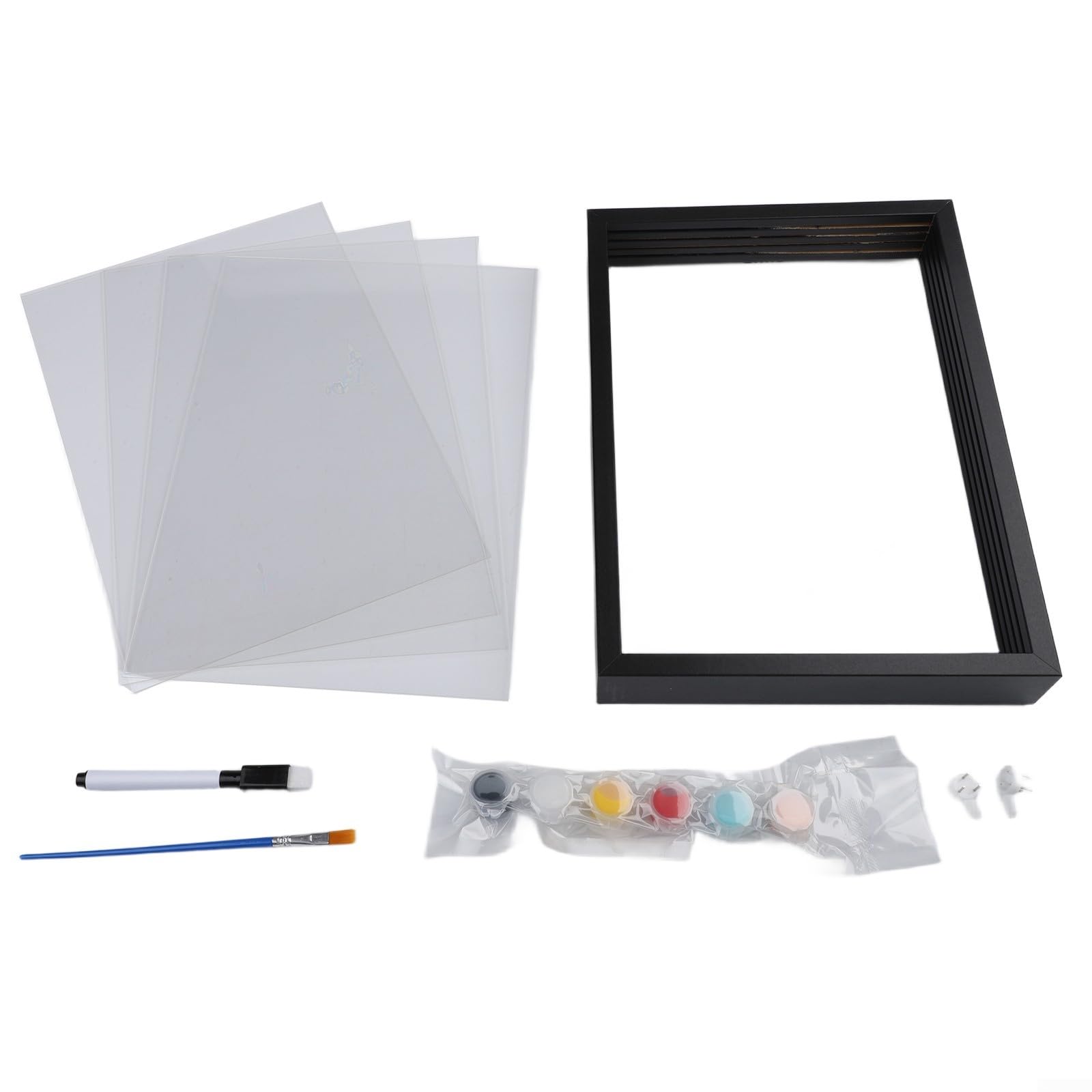 Kit cadre photo empreintes de mains en bois blanc de qualité supérieure pour moulage artistique
