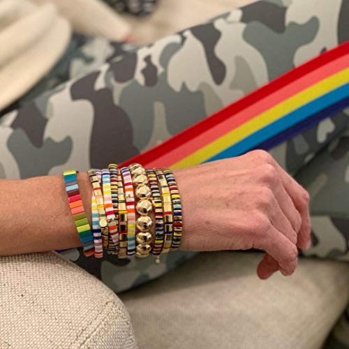 KELITCH Tila Bead Bracelets Bohomian Stackable Stretch Bracelets Women Tennis Handmade Friendship Bracelets2