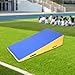 Menolana Gym Tumbling Mat Gymnastics Wedge Indoor Anti Slip 80cmx60cmx30cm Equipment Training for Sports Tumbling Yoga Skill Training, Blue Yellow