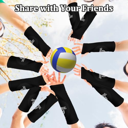 YBEATY Volleyball Armschoner Sport Unterarmschutz Zubehör mit Schutzpolster Daumenloch Pass SchlagUnterarmmanschetten schwarzer Volleyball Handgelenkschutz Schutz Sportarme Unterarm für Damen Herren