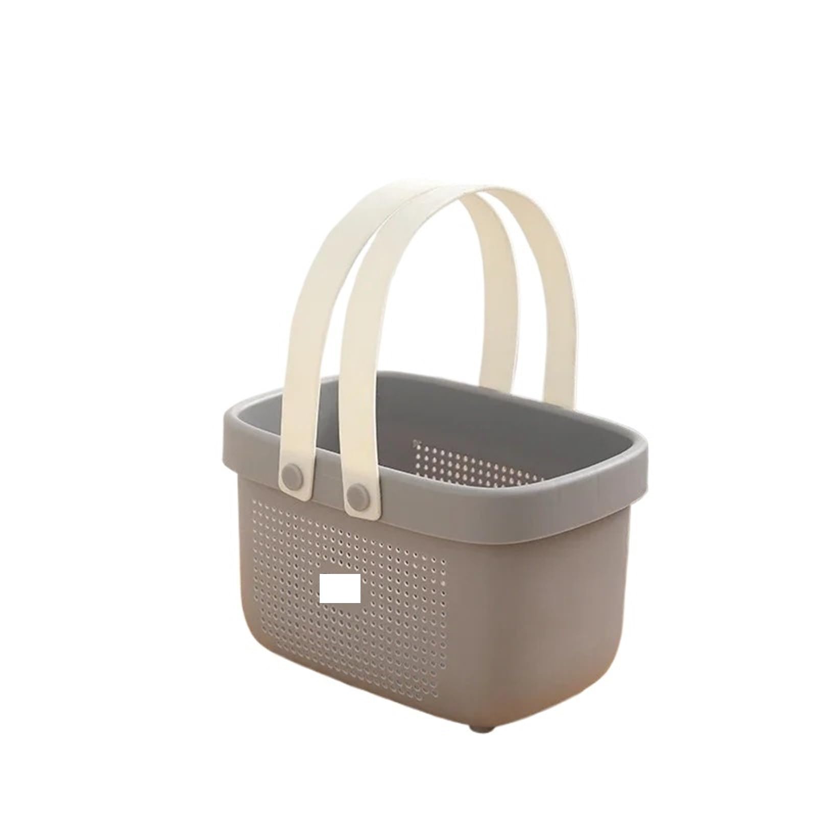 DYYEUAVT Storage Basket With Handle Cosmetic Box Bathroom Bathing Basket Household Makeup Kitchen Large Container(Grey,M 32x15x18cm)