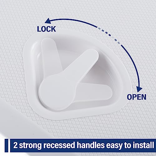 Image of NovelBee Marine Deck Access Hatch,Boat Hatch Lid 23.9 inch x 9.5 inch for Marine Caravan RV