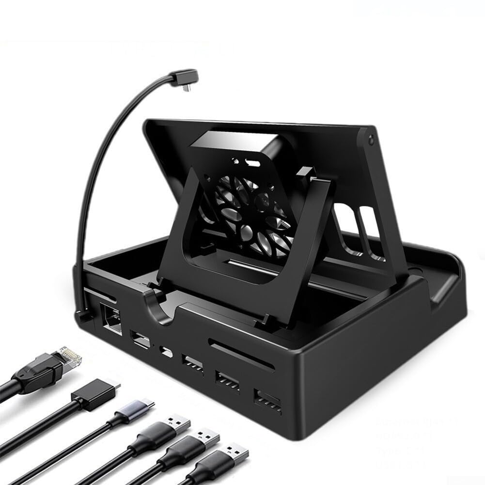 Docking Station per Nintendo Switch2 4K@60Hz, Ventola di Raffreddamento USB 3.0 Hub Docking Station Switch 2