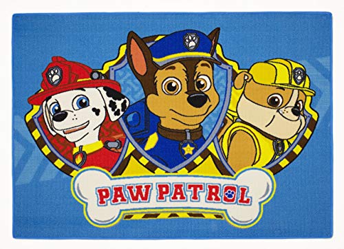 Associated Weavers Kids Corner 628914 Tapis de Sol Pat Patrouille Velours Bleu 133 x 2 x 95 cm