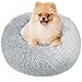 TAMOWA Cuccia per Gatti Letto per Cani Rotondo, Peluche Ciambella per Animali Domestici, Cuscino Rotondo in Morbido Peluche per Gatti e Cani di Piccolo Media Taglia, 80CM, Grigio Chiaro