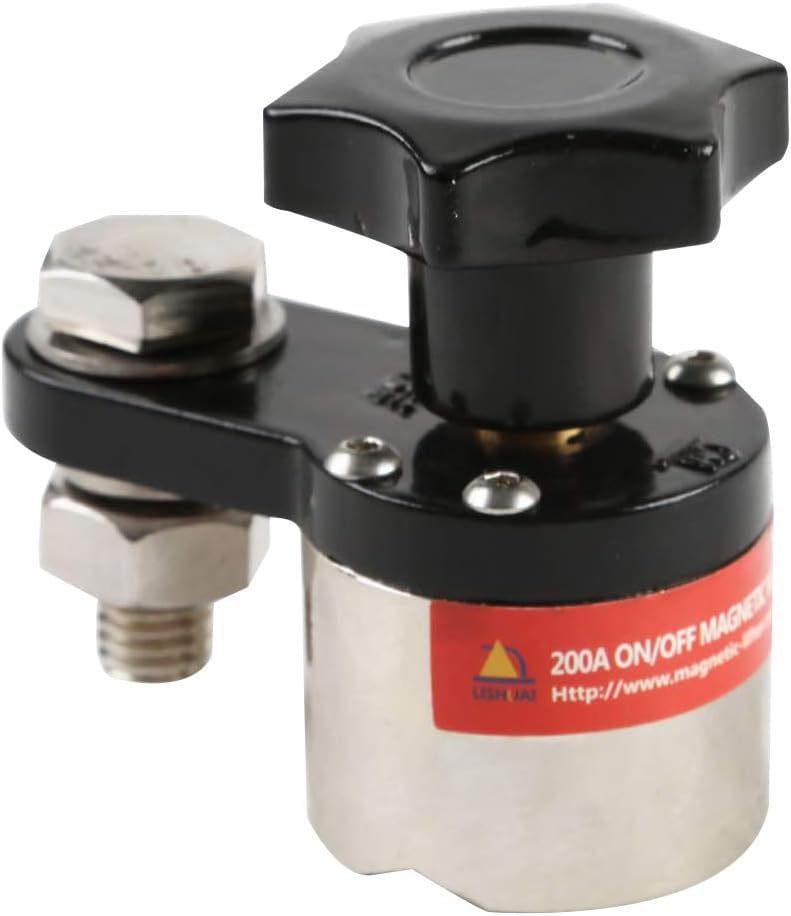 200A Magnetic Welding Ground Clamp,On/off Adjustable Magnetic Welding Ground Clamp Rare Earth Switchable Magnet Welding Holder, Grounding Magnet Connector