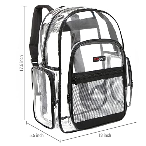 Mggear Clear Backpack Transparent Travel School Security Heavy Duty Bookbag #TOP4