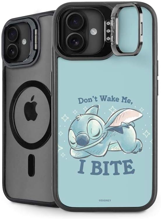 Skinit Kickstand Phone Case Compatible with iPhone 16 - Officially Licensed Disney Lilo and Stitch Stay Weird Design
