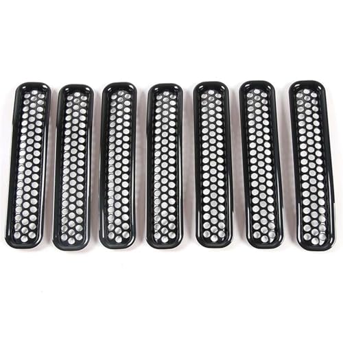 Rejilla delantera para Jeep Wrangler TJ Unlimited 1997-2006, insertos de malla frontal en panal