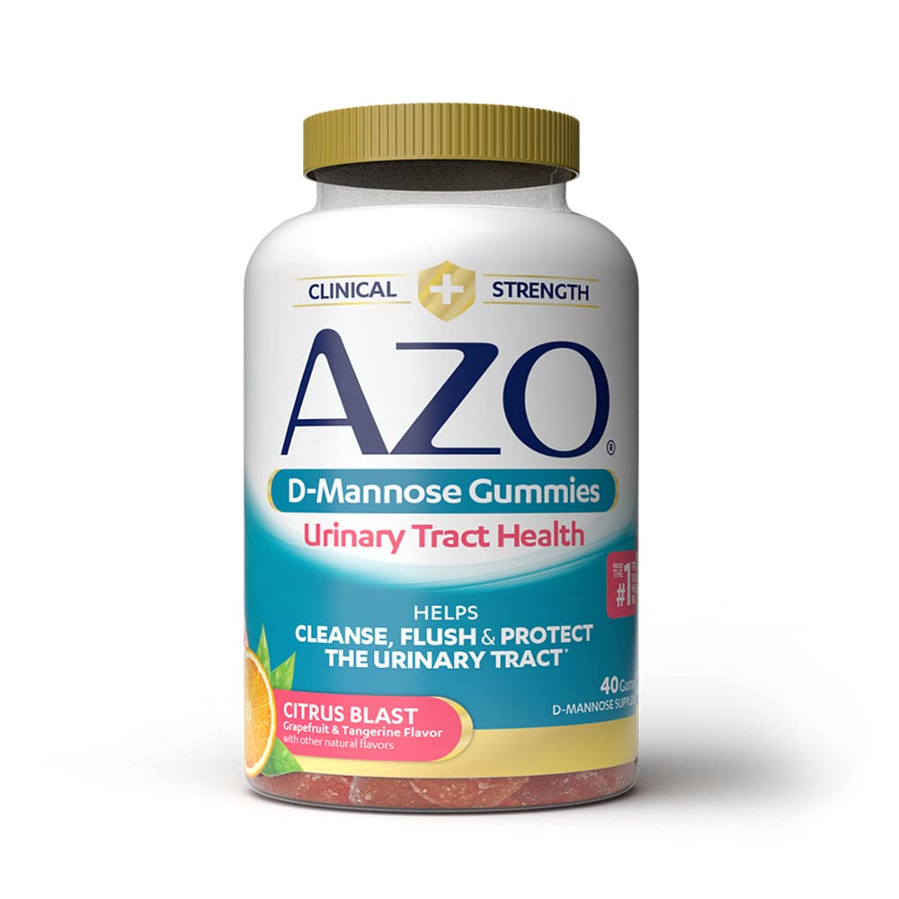 AZO D-Mannose Urinary Tract Health Gummies, 40 Count, Citrus Flavor