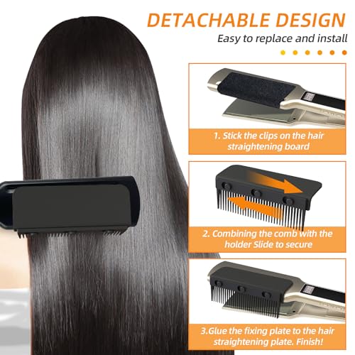 Accesorio peine para plancha de pelo, color negro miniatura 3