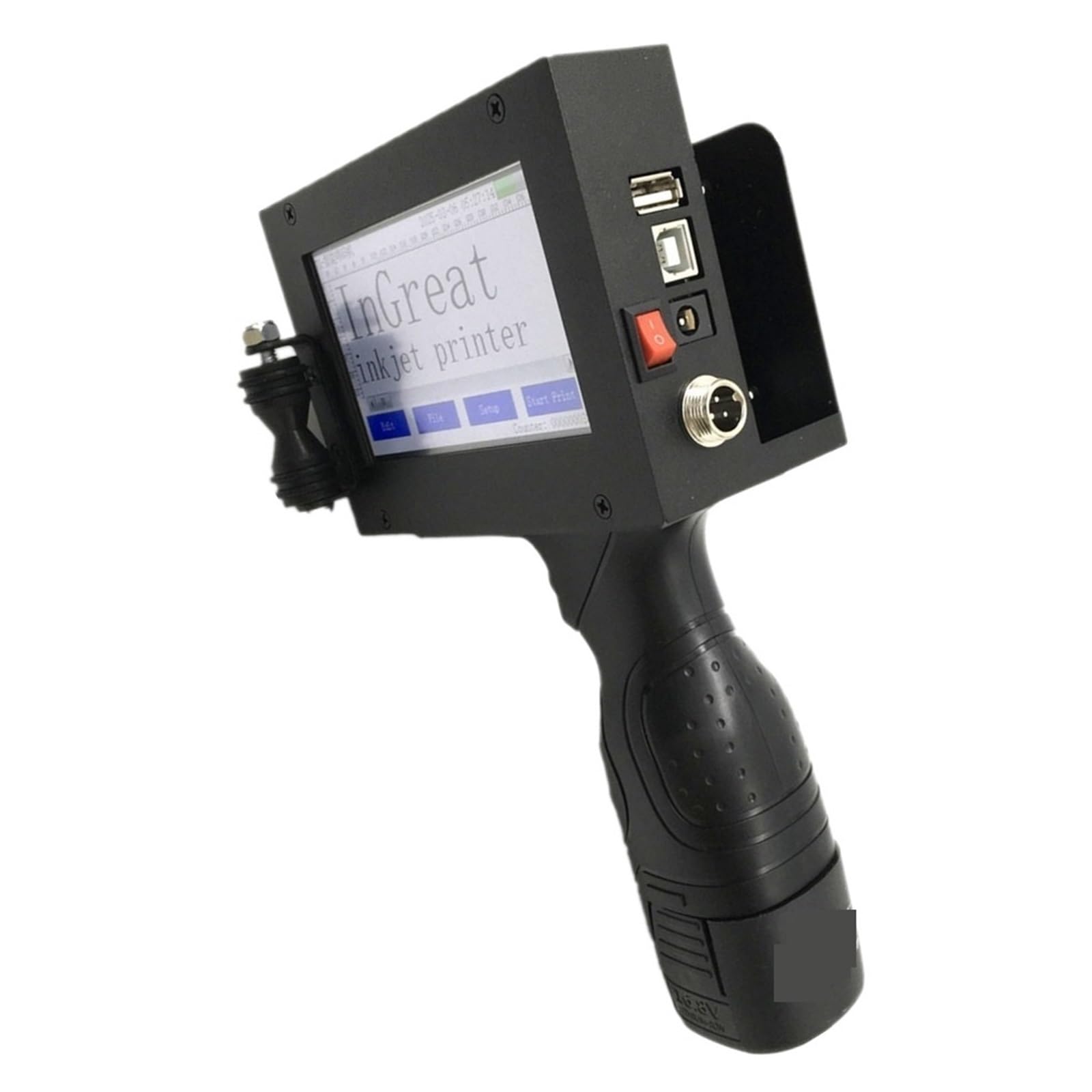 1 Cal 25.4mm Zraszacz Przenośna Drukarka 4.3 Dotykowa Atramentowa Laserowa Etykieta Z Kodem Wkład Atramentowy Ręczna WyraźNy Druk Atramentowy(1 Printer 5 inks)