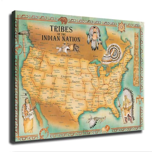 1650 Map US Indian Tribes & Linguistic Languages Stocks Native American...