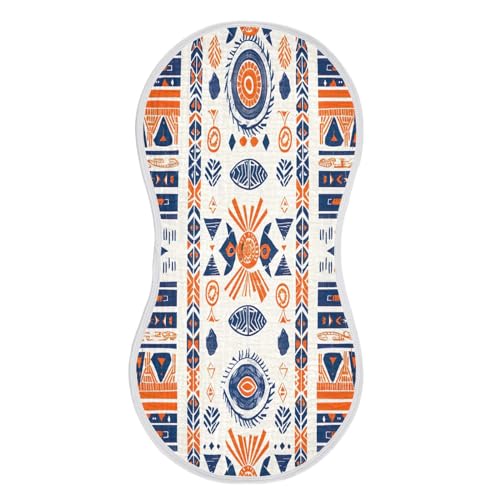 Native American Tribal Muslin Baby Burp Cloths - Super Absorbent and Soft Burping Rags - Cotton Burp Clothes Set for Boys and Girls, 2 Pack2