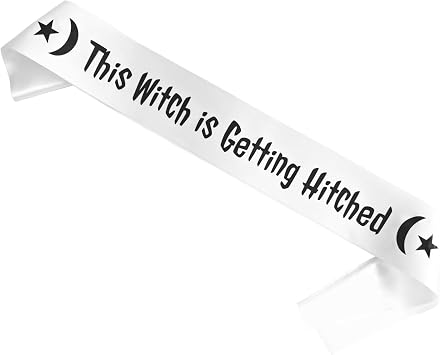This Witch is Getting Hitched Bride Sash, Celestial Witchy Themed Bach Sash