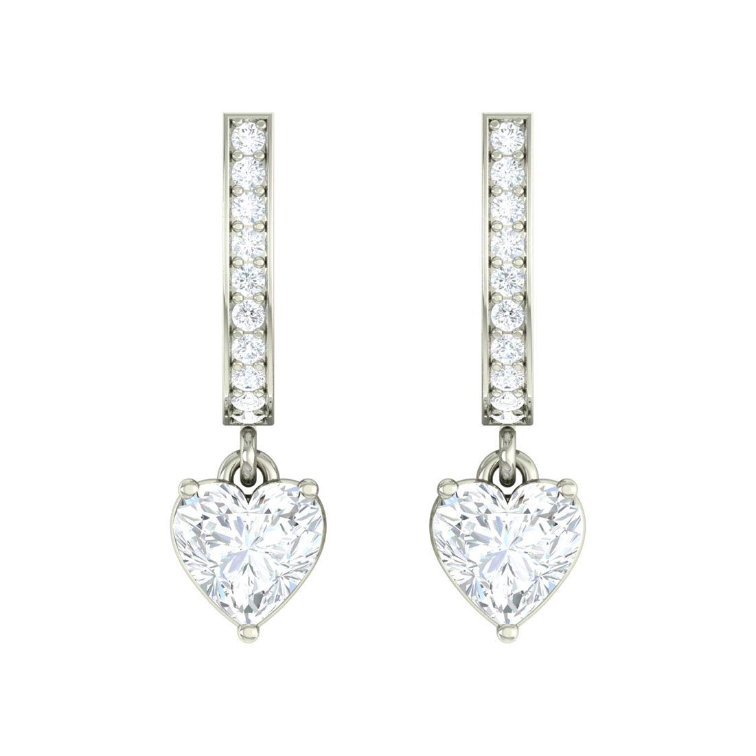 CLARA 925 Sterling Silver Swiss Zirconia Dangle & Drop Earring With Screw Back Gift for Women and Girls