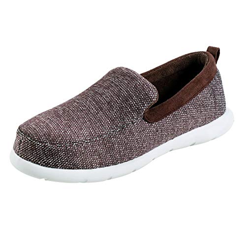 Image of isotoner Zenz Men's Sport Knit Moccasin, Slip-on Shoe
