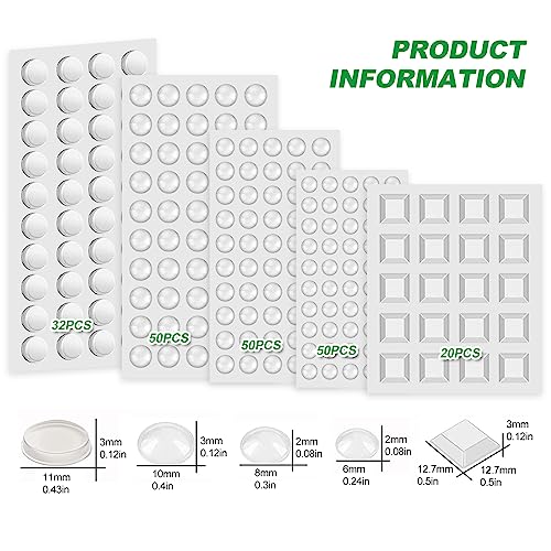 Gummipuffer Transparent Selbstklebend Gummifüße 200 STK Elastikpuffer Klein Glas Gummi Gumminoppen für Türen Möbel Glasplatten