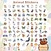 Stickers for Kids - 100 PCS Cute Animal Stickers | Water Bottle Scrapbook Stickers Toys Games Crafts for Kids Toddlers-Activities Party Supplies Favors Teacher Prizes Rewards Gifts for Teens Classroom