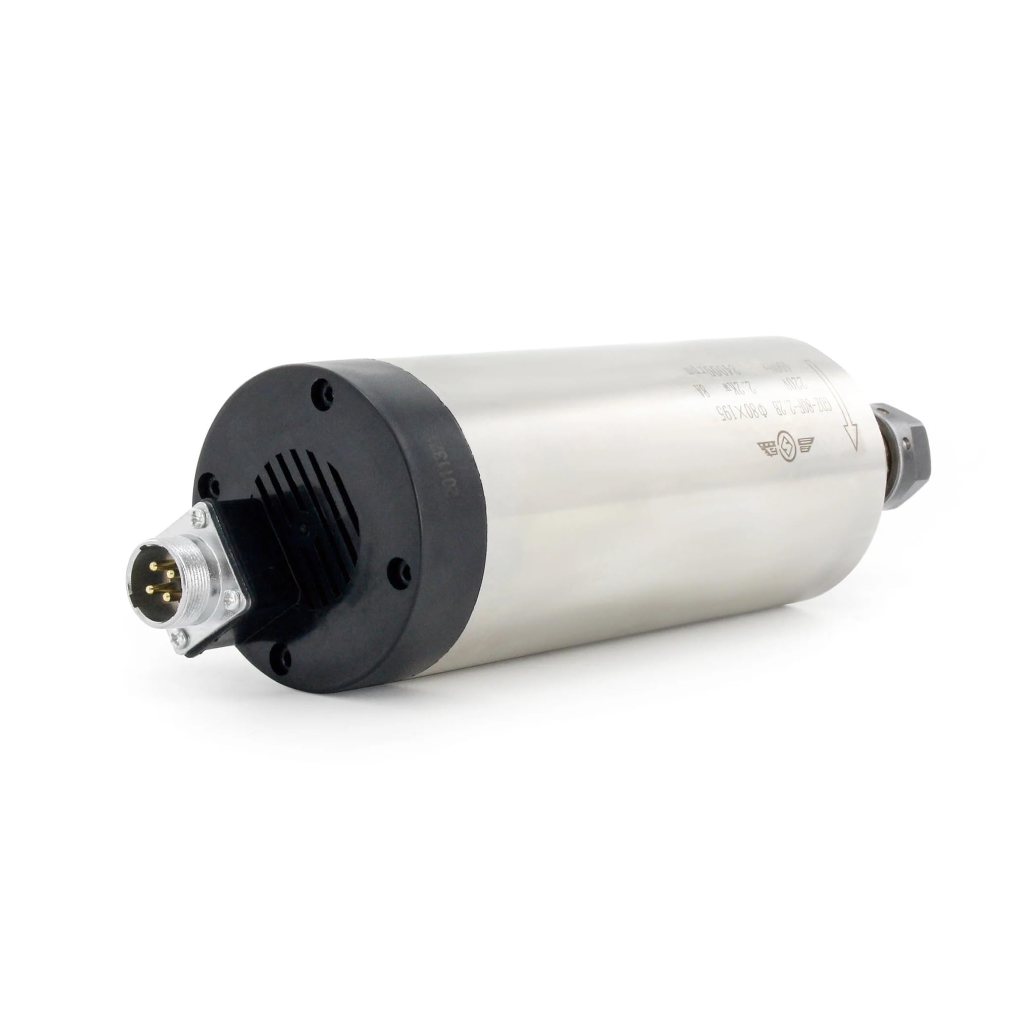 80 x 195 mm 2,2 kW 220 V ER20 silnik wrzeciona chłodzony powietrzem GDZ-80F-2.2B 4 stalowe łożyska kulkowe do drewna, metalu, zestaw frezowania