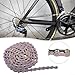 8/9/10 Speed Chain for Mountain and Road Bikes, High Strength Steel, 116 Links, for Ultra-Light, with Safety Buckle, for Campagnolo and Drivetrains, (Colorful)（9speed）