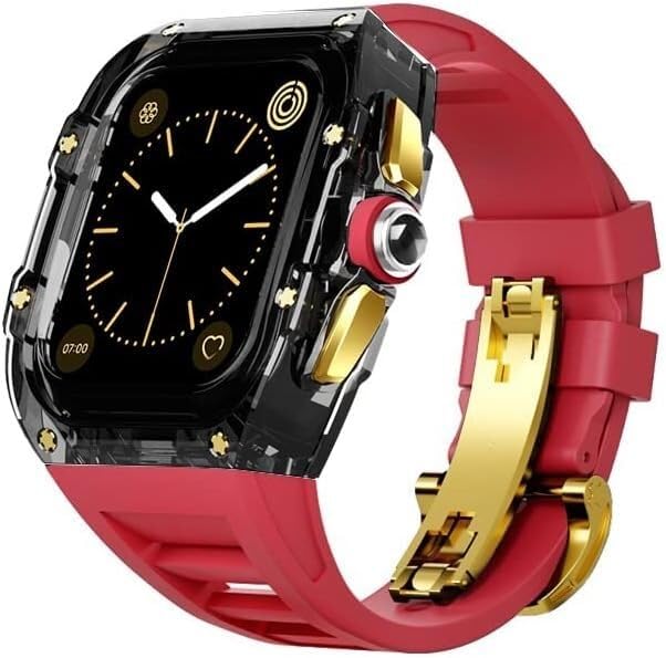 Kit bracelet Apple Watch 49mm 45mm 44mm fluororubber transparent sport