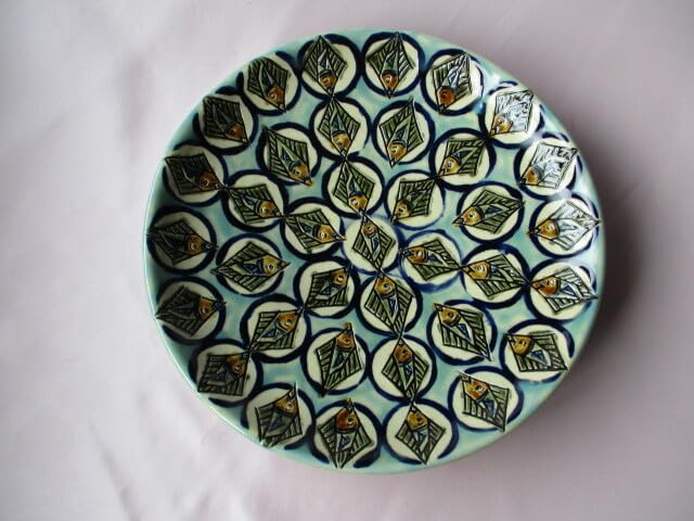 AH69 大甕焼 おおみか焼 鉄釉抜絵皿 大皿 飾り皿 ざくろ図 共箱栞 未使用 Amazon.co.jp: 壺屋焼 新垣 修 『 美ら海皿 』 皿 飾り皿 共箱栞