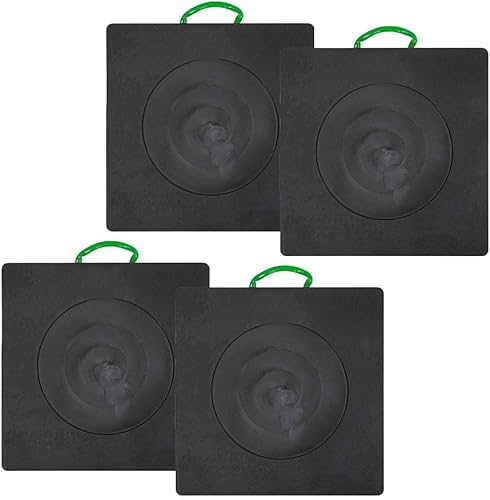 Miniatura 35 de Mytee Products Paquete de 4 almohadillas de refuerzo medianas de 24 x 24 pulgadas y 1.5 pulgadas, color negro para grúa, camión de auxilio, remolque