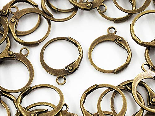 Amazon.co.jp: フレンチフック ピアス パーツ 金古美 アンティーク