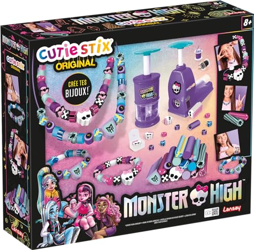 Lansay Cutie STIX Monster High - Kit Création Bracelets Monster High pour Enfants dès 6 Ans - Fabrication Bijoux - Coupe et Crée tes Perles - Loisirs...